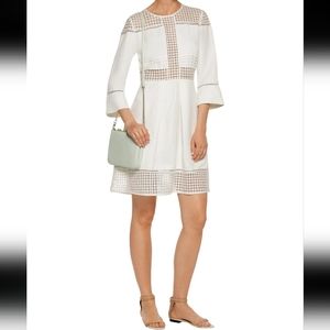 SANDRO paris White  Crew Neck Mini Dress size 2 U.S
